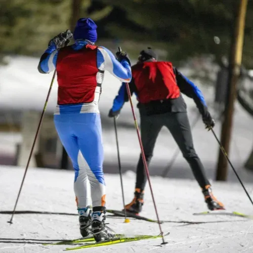 how tall should skate ski poles be