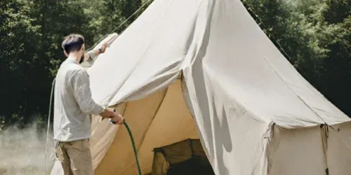canvas tent seasoning