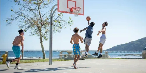 outdoor basketball indoors