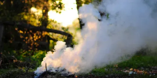 smoky campfire